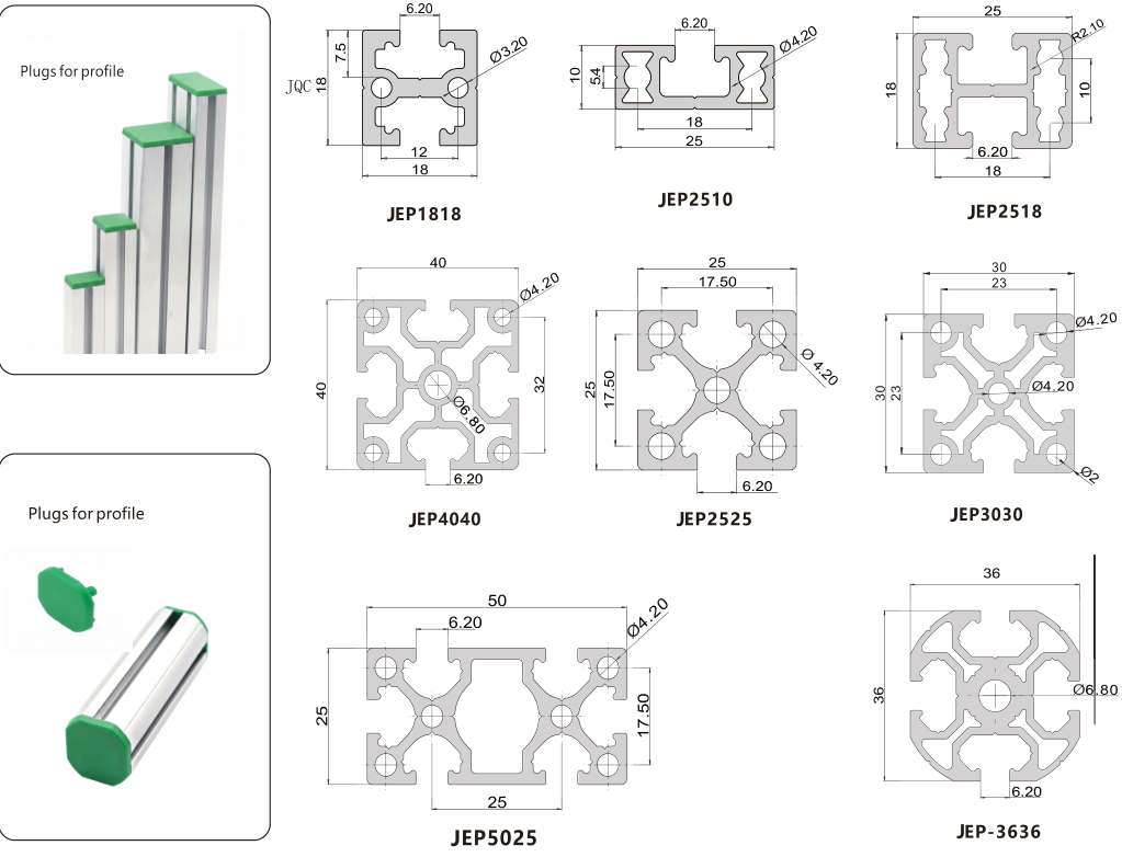 JEP Extruded profiles