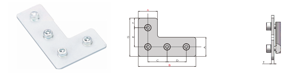 JFP-L L-shaped fixing plates